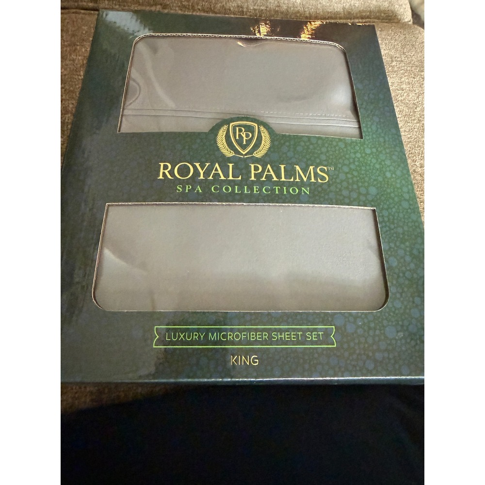 New Royal Palms Spa Collection Luxury Microfiber‎ Sheet Set King Grey